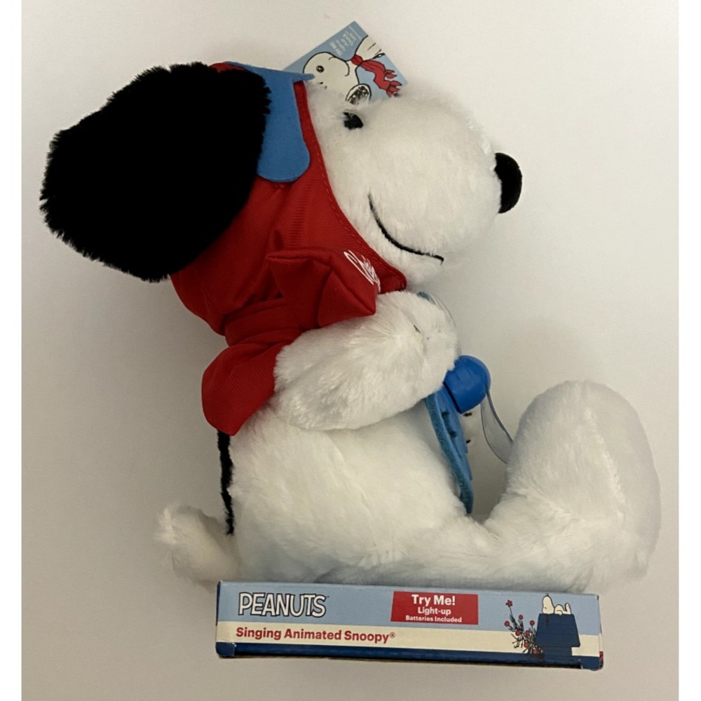 Peanuts Merry Christmas SINGING ANIMATED SNOOPY Light-Up‎ Spinning LED Propeller - Picture 4 of 5